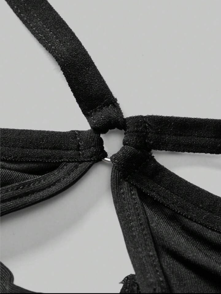 Men's mesh Patchwork hollow Out Thong